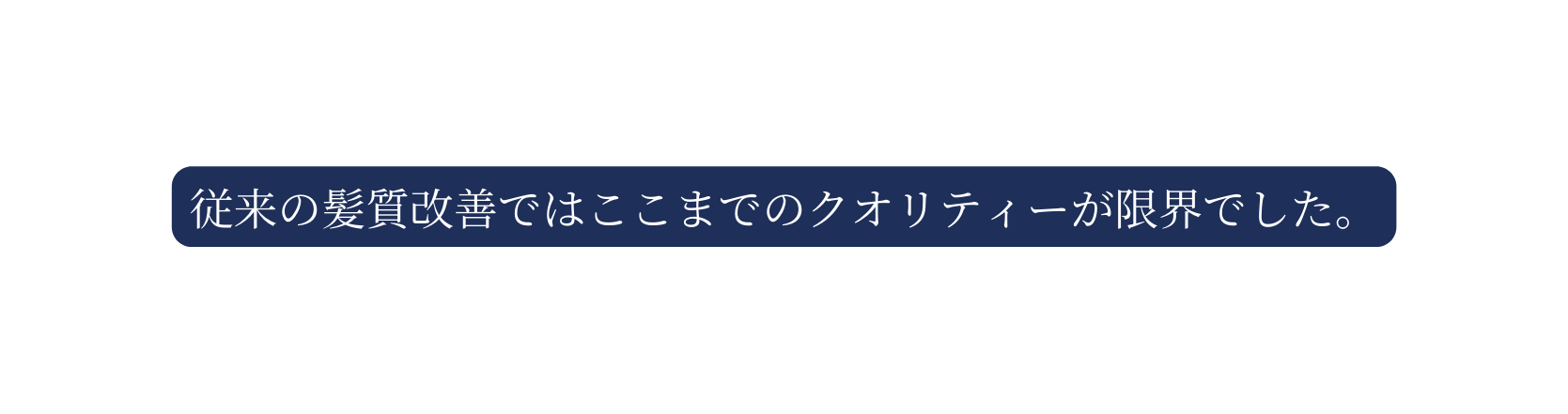 従来の髪質改善ではここまでのクオリティーが限界でした